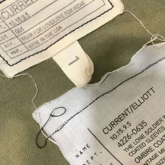 Current Elliot Army Green Ombre Jacket size 1 - Picture 12 of 12